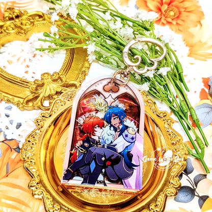 Genshin Impact - Cathedral Wedding (Diluc/Kaeya) Dried Flower Acrylic Charm