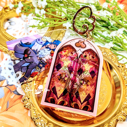 Genshin Impact - Cathedral Wedding (Diluc/Kaeya) Dried Flower Acrylic Charm