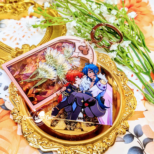 Genshin Impact - Cathedral Wedding (Diluc/Kaeya) Dried Flower Acrylic Charm