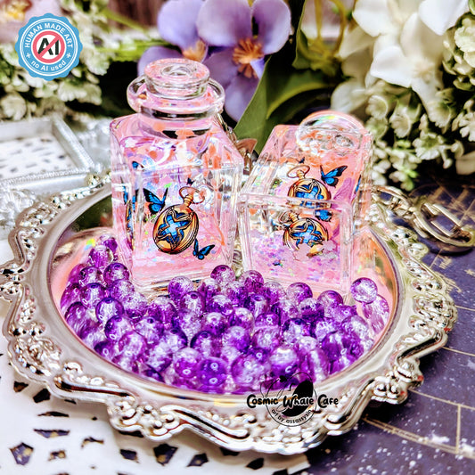 Lies of Pinocchio - Moonphase Pocket Watch Liquid Flower Bottle (Pink)