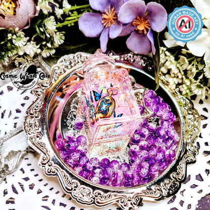 Lies of Pinocchio - Moonphase Pocket Watch Liquid Flower Bottle (Pink)