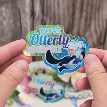 Genshin Impact - Otterly Adorable Glitter Vinyl Sticker