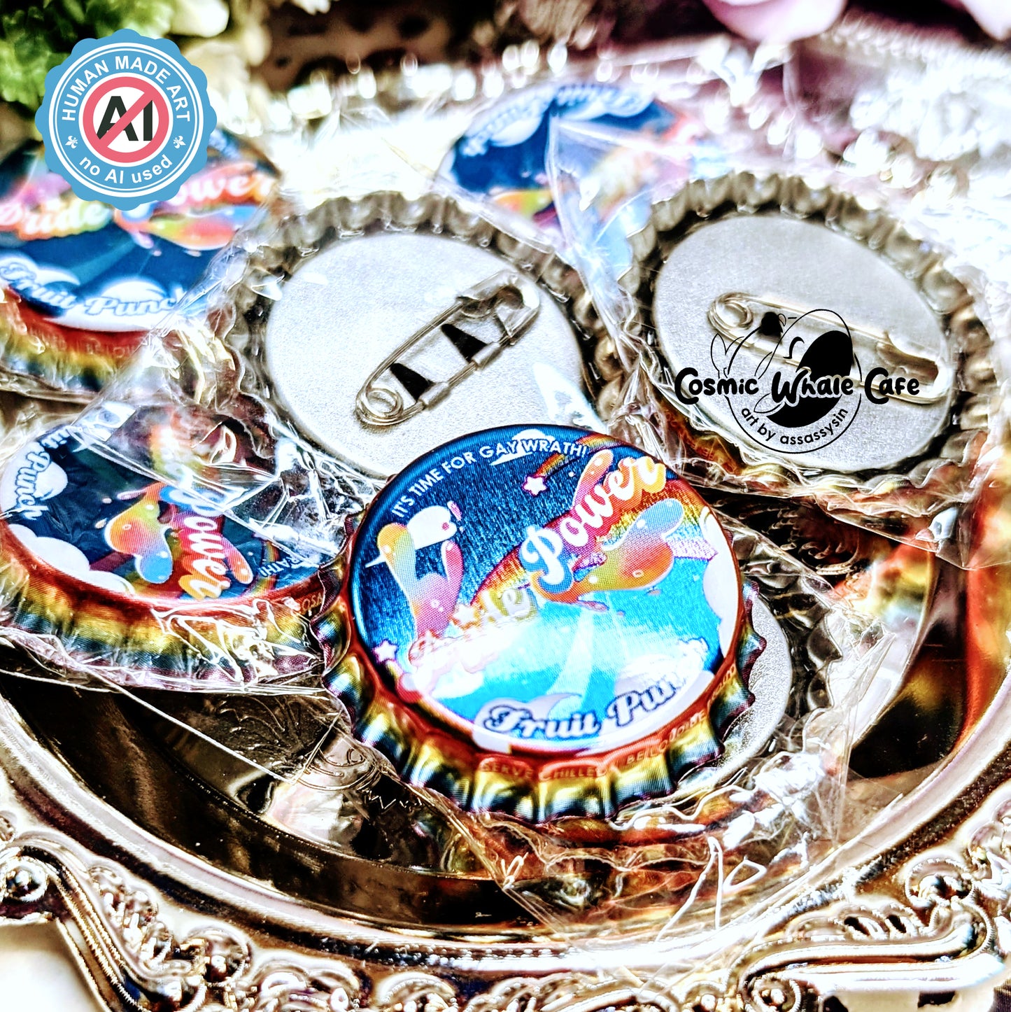 Original - Pride Themed Drinks Bottle Cap Buttons